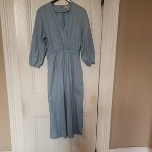COS Light Blue Wrap Jumpsuit